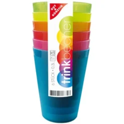 Gut & Trinkbecher Kunststoff 6er