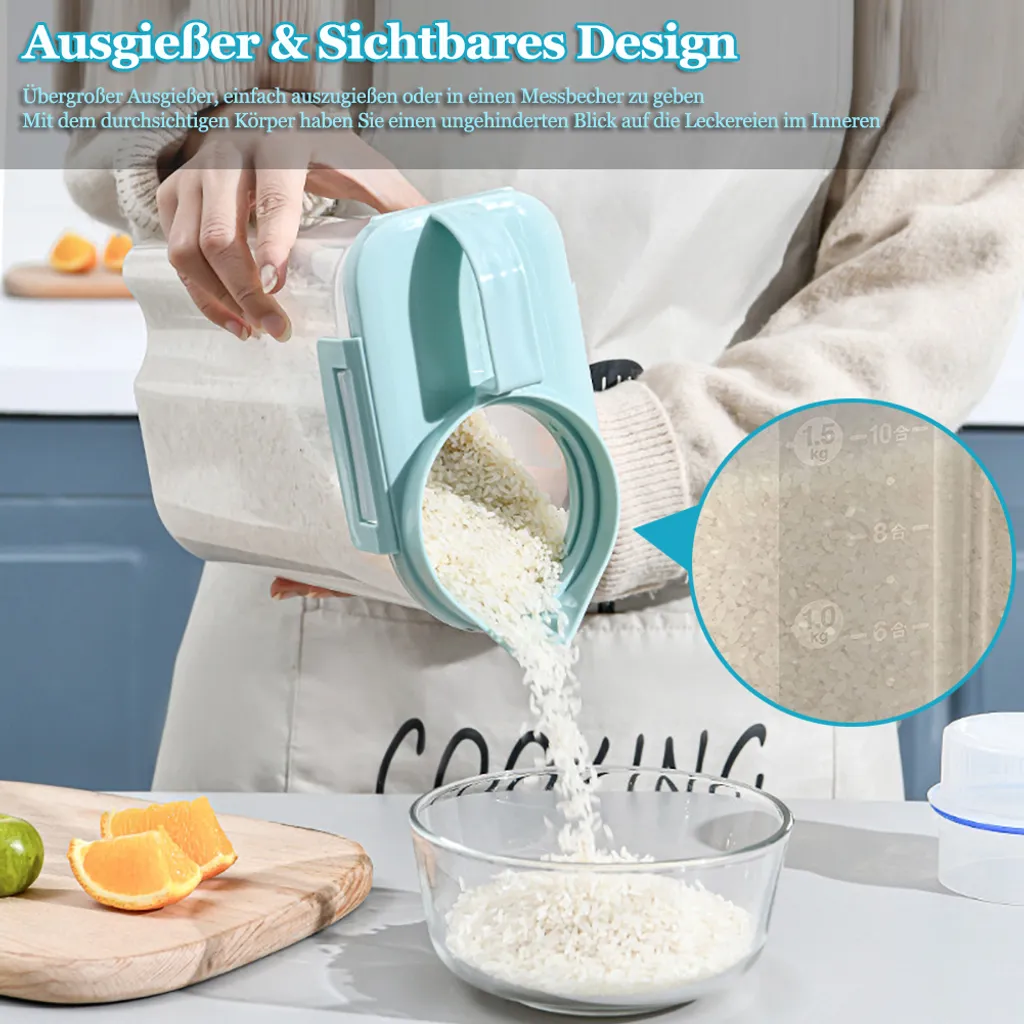 Vorratsdosen 2L Müslidosen mit Messbecher BPA-frei Luftdicht Müsli Schüttdose mit Deckel Kunststoff Vorratsbehälter Küche Aufbewahrungsbox für Mehl Getreide Reis (Blau) Vorratsdosen 2L Müslidosen Mit Messbecher BPA-frei Luftdicht Müsli Schüttdose Mit Deckel Kunststoff Vorratsbehälter Küche Aufbewahrungsbox Für Mehl Getreide Reis (Blau) -kaufland verkäufe d072bf822e5bf0976c6087ec96255392