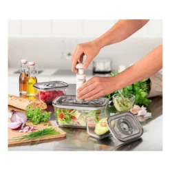 Caso Vakuum-Frischebehälter 3er Set - Für Platzsparende Aufbewahrung (1er Pack) -kaufland verkäufe d393ed46dc00b2d6d63b6d281afeeb3f
