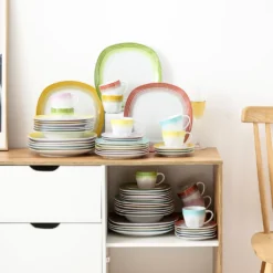 VEWEET Tafelservice 'SPARK' Aus Porzellan, 60-tlg Kombiservice, Kaffeetassen, Untertasse, Dessertteller, Speiseteller Und Suppenteller, Komplettservice Für 12 Personen 6 VEWEET Tafelservice 'SPARK' Aus Porzellan, 60-tlg Kombiservice, Kaffeetassen, Untertasse, Dessertteller, Speiseteller Und Suppenteller, Komplettservice Für 12 Personen -kaufland verkäufe d70c7615b1817b389d4343a73e9b9f56