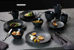 Frühstücksset 18 Tlg. Kitwe Schwarz