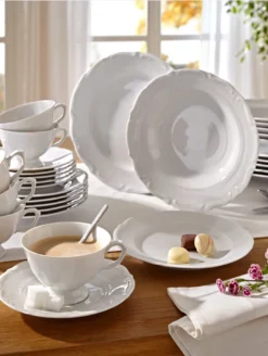 CreaTable 16137 Tafelservice Maria Theresia Für 6 Personen, Porzellan, Weiß (1 Set, 12-teilig) -kaufland verkäufe da440331380faa711af9f783a1de1814