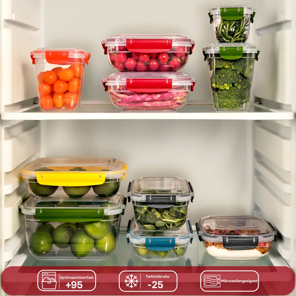 Uandu Lock & Fresh 5er Vorratsdosen set, frischhaltedosen mit deckel für lebensmittel, Mikrowellen-, und Gefriergeeignet, vorratsdosen mit deckel, meal prep boxen, aufbewahrungsbox küche - Rot Uandu Lock & Fresh 5er Vorratsdosen Set, Frischhaltedosen Mit Deckel Für Lebensmittel, Mikrowellen-, Und Gefriergeeignet, Vorratsdosen Mit Deckel, Meal Prep Boxen, Aufbewahrungsbox Küche - Rot -kaufland verkäufe da598d75cc3c58373fe51e72fe6be9af