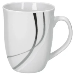 Van Well Frühstücksservice Silver Night, 12tlg 6 Personen, 6 Kaffeebecher + 6 Teller, Linien-Dekor -kaufland verkäufe da5c44bf5345f167b169a0a3db501bff