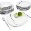 Sänger SÄNGER Porzellan Geschirrset Bilgola Black Lines, Tafelservice 18 Teilig Für 6 Personen -kaufland verkäufe ddb52590f6ba5cc3e08eee39612f6689