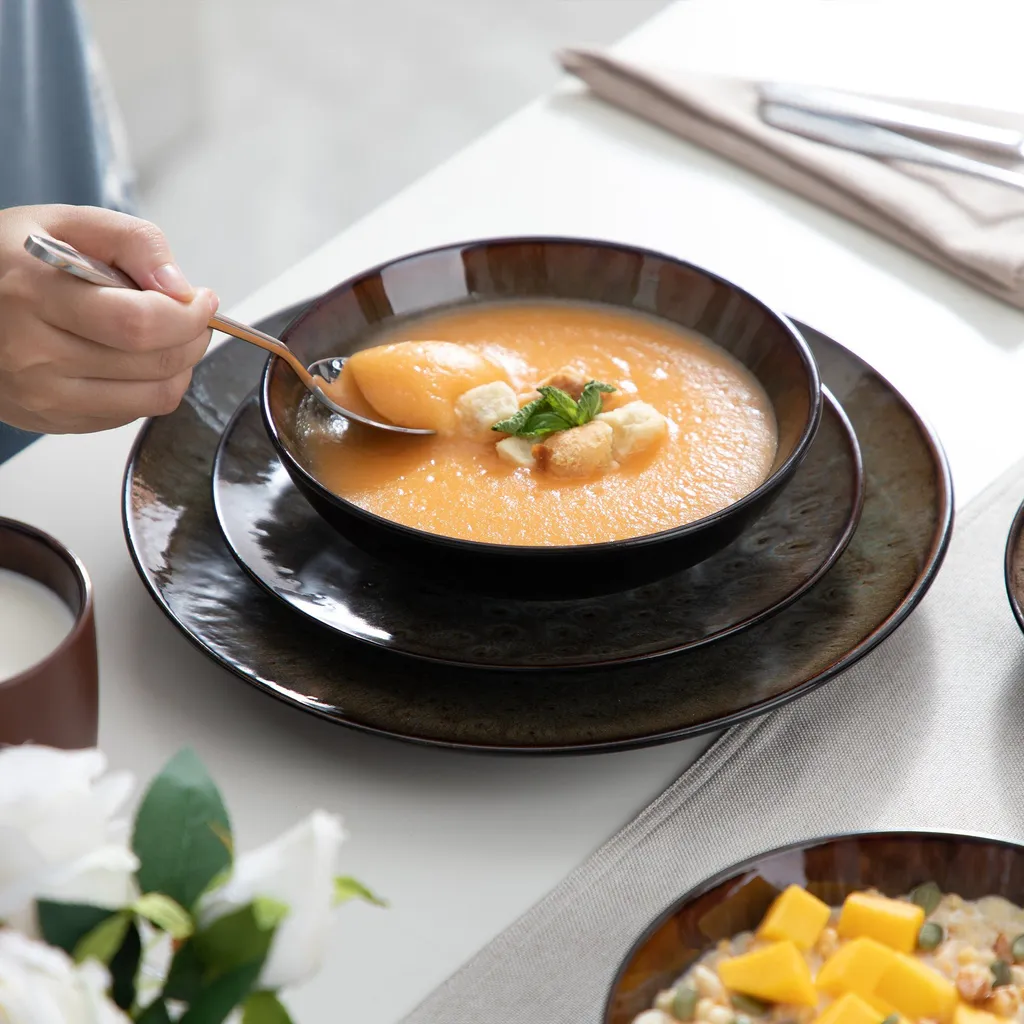 Tafelservice Steinzeug, vancasso 16-St BUBBLE Kombiservice, Geschirrset mit Müslischalen, Kaffeetassen, Dessertteller und Speiseteller für 4 Personen, Vintage Tafelservice Steinzeug, Vancasso 16-St BUBBLE Kombiservice, Geschirrset Mit Müslischalen, Kaffeetassen, Dessertteller Und Speiseteller Für 4 Personen, Vintage -kaufland verkäufe e16065e6c9679082cb07a7c12cb6ff47