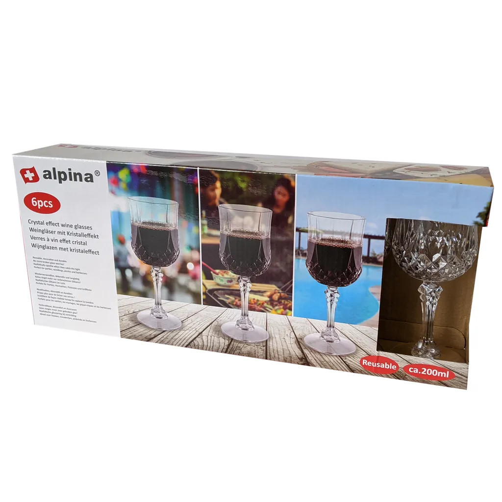 6er Set Kunststoff Weingläser Kristalleffekt 200ml / Ø7x16,5cm 6er Set Kunststoff Weingläser Kristalleffekt 200ml / Ø7x16,5cm -kaufland verkäufe e7d290d369f4200862510858b113d135