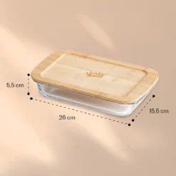 Klarstein Bambuswald Aufschnittbox Mit Deckel , 1 Liter , 2er Set , Glas & Bambus , Hitzebeständig , Spülmaschinenfest , Stapelbar -kaufland verkäufe ebc85401d7e41b45351c21d21a14a75a