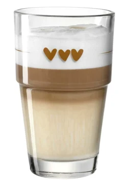 LEONARDO 043467 Solo Latte Macchiato Becher Mit Motiv Herzen, Glas, 410 Ml, Klar -kaufland verkäufe ec61fef1c6750c2aebb7615c9eb3d791