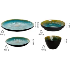 Palmer Geschirrset LOTUS 6 Personen, Modernes Tafelservice 24-teilig, Hochwertiges Kombiservice Aus Steingut, Spülmaschinengeeignet, Ofen- & Mikrowellenfest -kaufland verkäufe ed2f9faee10f754142bd910f8226a7a1