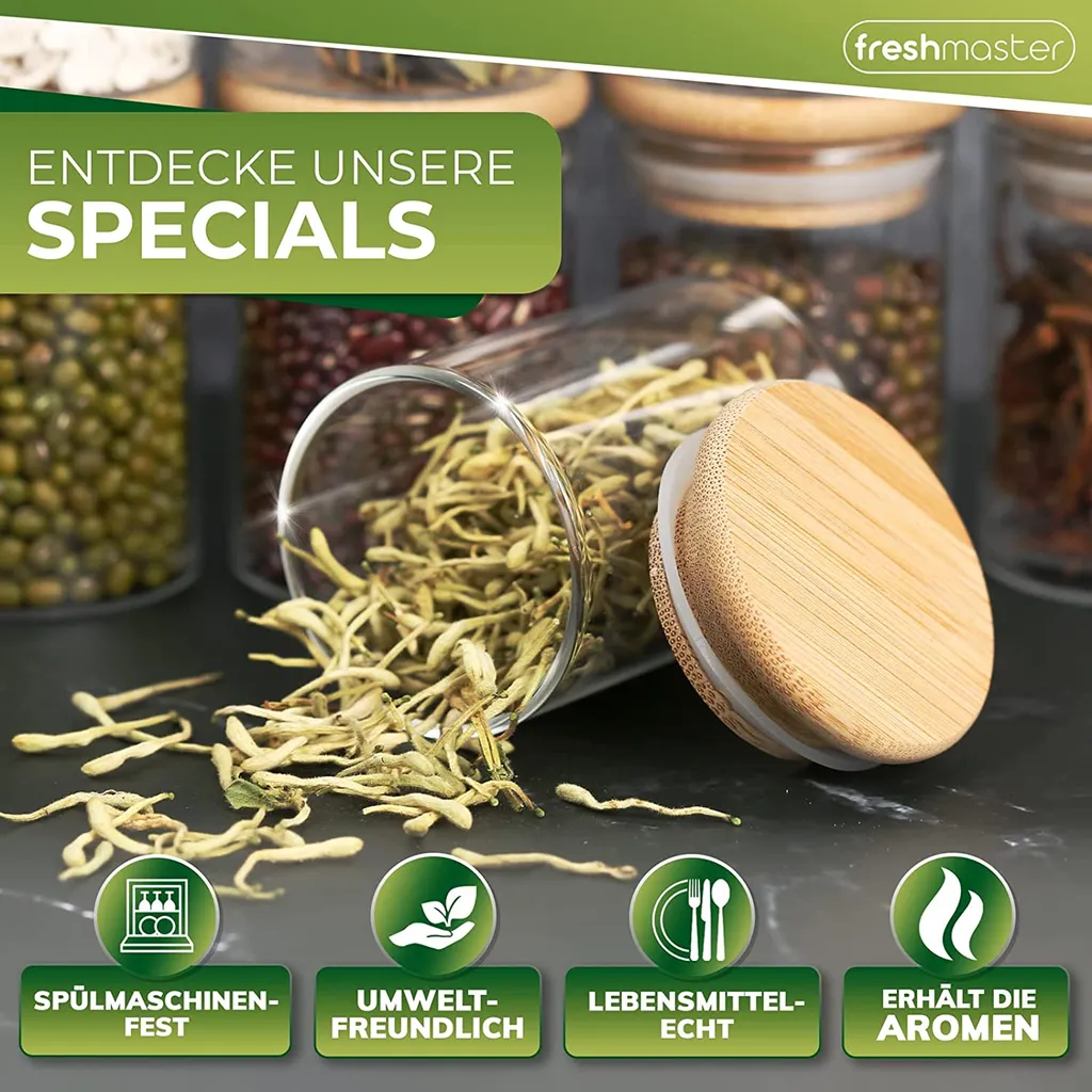 freshmaster Gewürzgläser Set Aufbewahrung Gewürze I 12x 100ml Vorratsdosen Glas mit LongLife+ Dichtung und bruchsicherem Borosilikat Glas I Glasbehälter mit Deckel Gläser Gewürze Set spice jars Freshmaster Gewürzgläser Set Aufbewahrung Gewürze I 12x 100ml Vorratsdosen Glas Mit LongLife+ Dichtung Und Bruchsicherem Borosilikat Glas I Glasbehälter Mit Deckel Gläser Gewürze Set Spice Jars -kaufland verkäufe ef57d387b8644befdcdda1acc7f97927