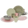CreaTable 23819 Kombiservice Flora Colors Für 4 Personen, Porzellan, Mehrfarbig (1 Set, 16-teilig)