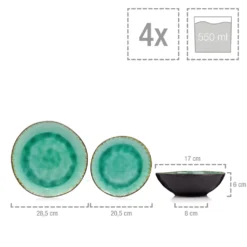 Sänger SÄNGER Steingut Geschirrset Palm Beach, Tafelservice & Servierplatten Set 23 Teilig Für 4 Personen -kaufland verkäufe f3730a2a207c6c4e5824c53071a94108