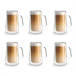 Thermogläser Doppelwandig 6er SET Latte Macchiato Espresso VIALLI DESIGN 300ml